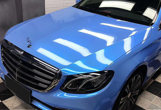 Hoog polijst Film van de de Autoomslag van Miami de Blauwe Bestand tegen Schuring 30µm Zelfklevende Dik