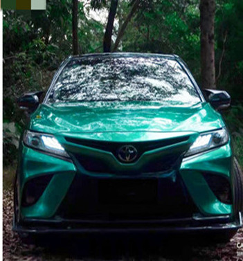 Het met een laag bedekken van Metaalemerald gloss car vinyl wrap met Krasbescherming