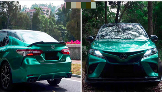 Het met een laag bedekken van Metaalemerald gloss car vinyl wrap met Krasbescherming