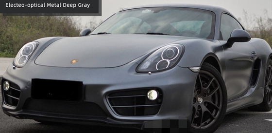 Het elektro-optische Bewijs van Metaal Diepe Grey Car Wrap Film Moisture