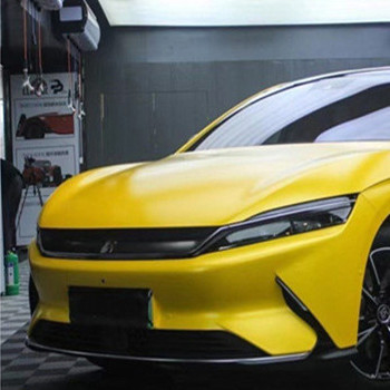 Electroluminescent Gele Matte Car Wrap Film Air-Versie Swipeable