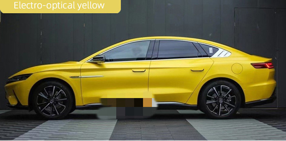 Electroluminescent Gele Matte Car Wrap Film Air-Versie Swipeable