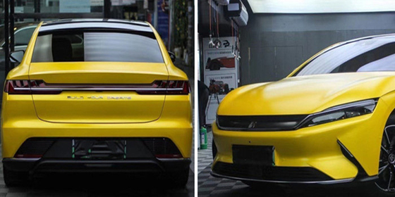 Electroluminescent Gele Matte Car Wrap Film Air-Versie Swipeable