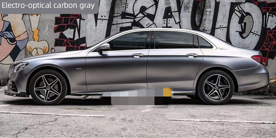 De vochtbestendige Elektro Optische Bestand Kras van Koolstofgray vinyl wrap roll slidable