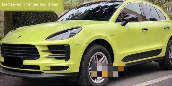 HUISDIER Swipeable 60µM de Duidelijke Verwijderbare Acrylkleefstof van Light Bud Green Car Vinyl Wrap