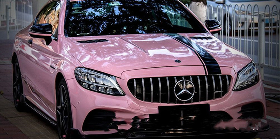 Hoog polijst van het de Omslagvoertuig van de Perzik Roze Auto de Omslag Vinylbroodje 1.27m Breedtesgs