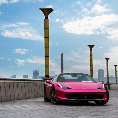 Vochtbestendige Roze Chrome-de Spiegeleffect van de Auto Vinylomslag Vrije Bel