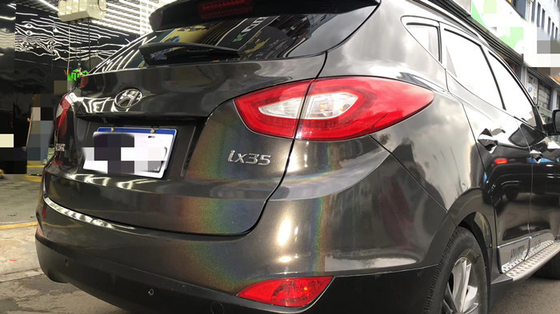 Van de de Versiefonkeling van laserash grey glitter vinyl wrap air UV Bestand