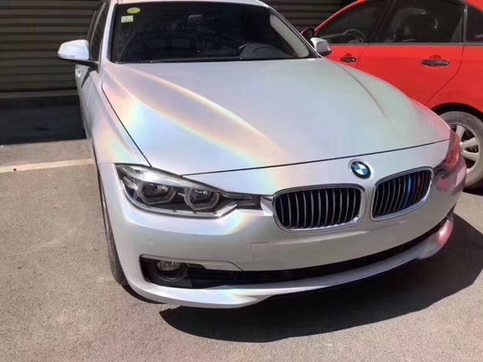 Van de de Omslaglaser van de temperatuur de Bestand Zelfklevende Vinylauto van de de Fonkelingsauto Witte Omslag 140gsm