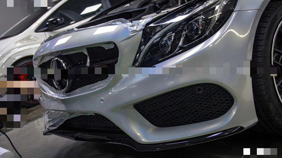 5 van de Fonkelings Vinyljaar Omslag 1.52m van Duurzaamheidsdiamond glitter car wrap silver Breedte