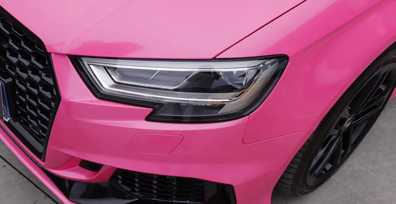 Hoog polijst Rose Red Car Wrap Slidable-Vinyl de Omslag UV Bestand van de Luchtversie