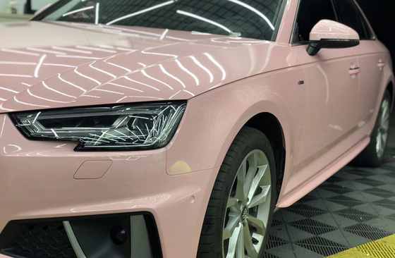 De acryl Gebaseerde Zelfklevende Vinyl Hoge Filmomslag polijst Cherry Blossom Pink Car Wrap