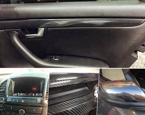 Vrije SGS van de zwarte Verschuifbare 6D-van de de Auto Vinylomslag van de Koolstofvezel het Broodjesbel