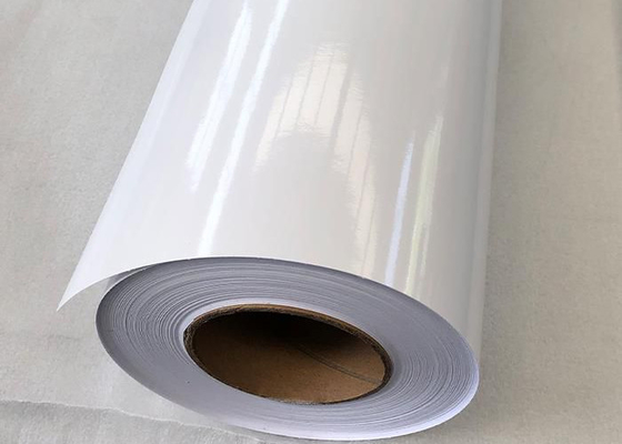 polymere gekalanderde vinyl Digitale Glanzende Witte zelfklevend van de Drukfilm