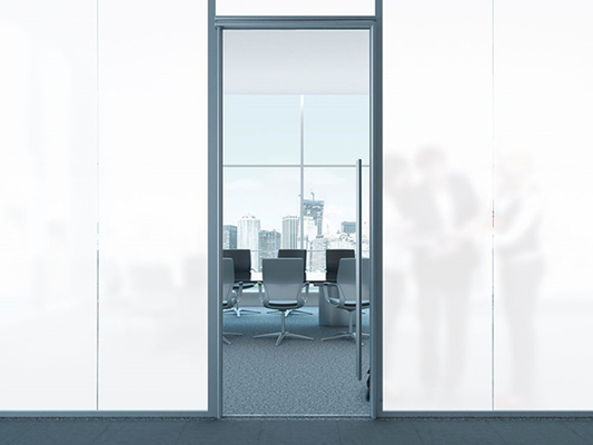 Wit Matte Frosted 0.8mm Decoratieve Glazen vensterfilm voor Privacy