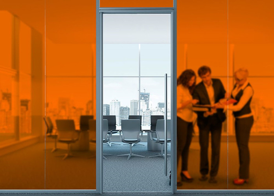 Oranje Duidelijke Berijpte Vensterfilm 1.22Mx50M Privacy Self Adhesive-Venster het Behandelen