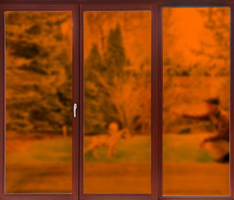 Oranje Duidelijke Berijpte Vensterfilm 1.22Mx50M Privacy Self Adhesive-Venster het Behandelen