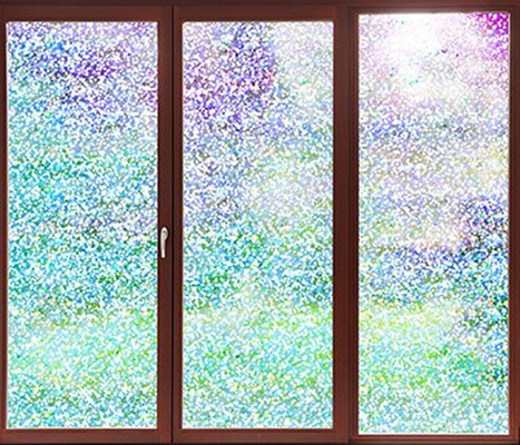 Decoratieve het Glazen vensterfilm Dichroic Dots Pattern 1.22Mx50M van het privacyscherm