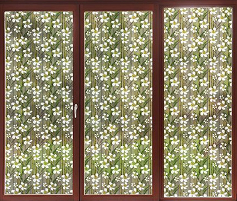 Van de de Filmprivacy van het bamboe Bloemen Gedrukte Decoratieve Glazen venster de Beschermingssgs