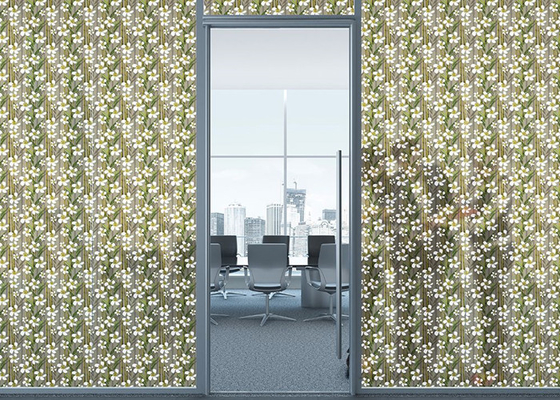 Van de de Filmprivacy van het bamboe Bloemen Gedrukte Decoratieve Glazen venster de Beschermingssgs